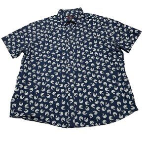 UNTUCKit Navy and White Casual Button Down Shirt